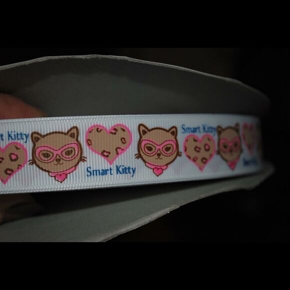 5/$20 grosgrain Ribbon 7/8” 5 yards smart kitty - Picture 3 of 3